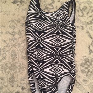 Black and white leotard